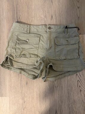 Source Unknown Olive Green Cargo Pocket Shorts